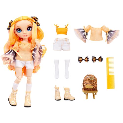 Boneca Rainbow High - Poppy Rowan - Junior High - Laranja - 23 cm - MGA