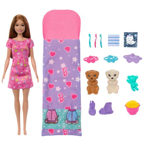 Boneca Barbie - Festa do Pijama com Cachorrinhos - Color Change - Mattel