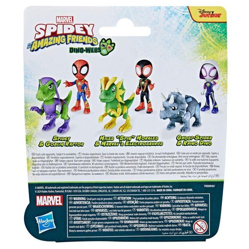 Conjunto de Mini Figuras - Spidey e Goblin Raptor - Dino Webs - Spidey and his Amazing Friends - Hasbro