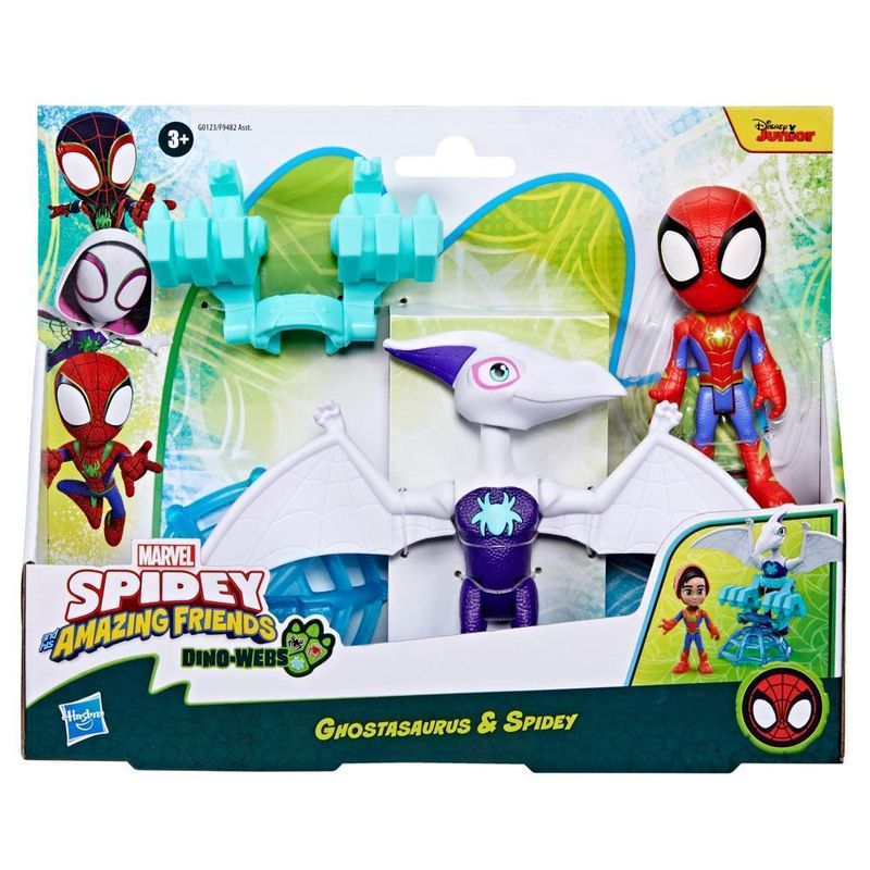 HASG0123---Conjunto-de-Mini-Figuras---Ghostasaurus-e-Spidey---Dino-Webs---Spidey-and-his-Amazing-2