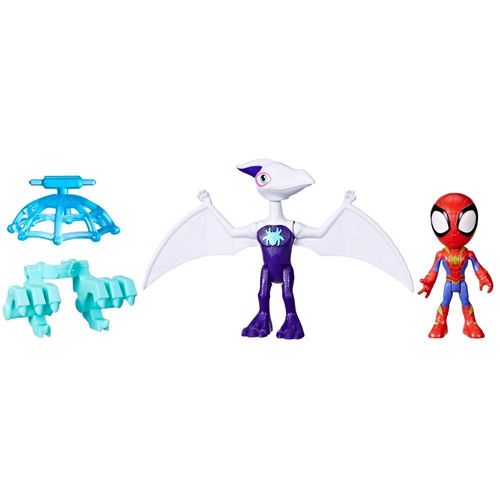 Conjunto de Mini Figuras - Ghostasaurus e Spidey - Dino Webs - Spidey and his Amazing Friends - Hasbro