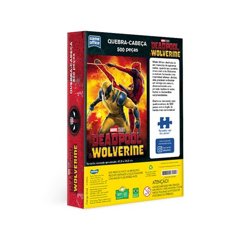 Quebra-Cabeça - Deadpool e Wolverine - Marvel - 500 Peças - Toyster