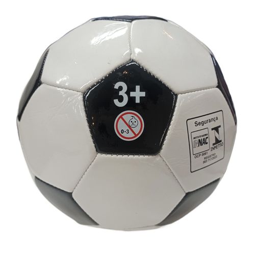 Bola de Futebol - Preto e Branco - Tamanho 5 - ST Import