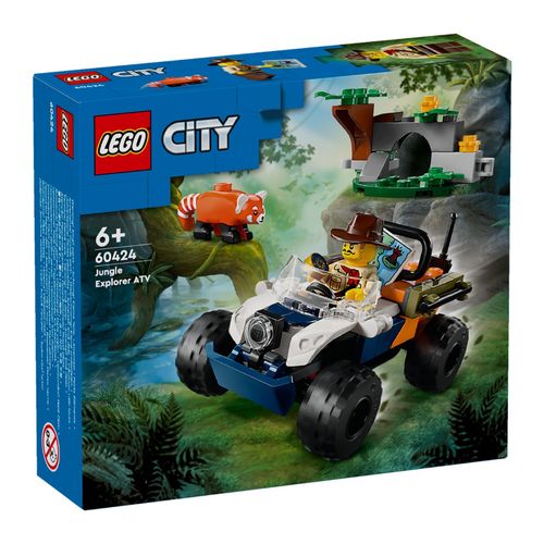 LEGO City - Missão do Panda Vermelho ATV Explorador da Selva - 92 Peças - 60424