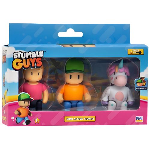 Conjunto de Mini Figuras - Ms. Stumble, Mr. Stumble e Sprinkles - Stumble Guys - 7 cm - Multikids