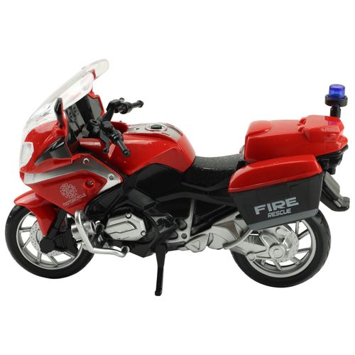 Moto Roda Livre com Luz e Som - Moto Bombeiro - Mega City - 1:20 - BBR Toys