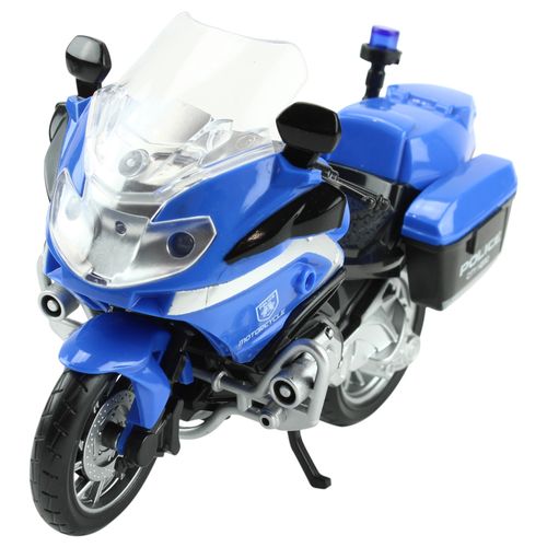 Moto Roda Livre com Luz e Som - Moto Polícia - Mega City - 1:20 - BBR Toys