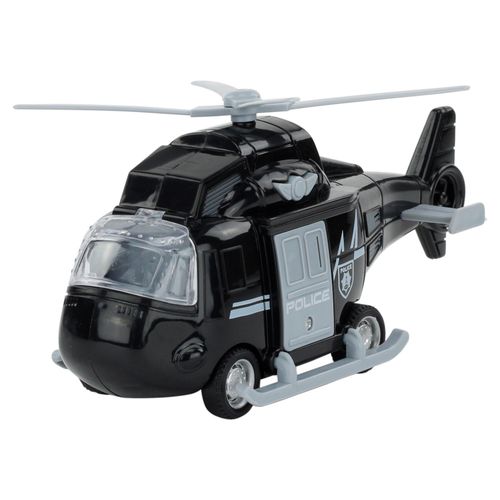 Helicóptero com Fricção Luz e Som - Helicóptero Polícia - Mega City - 1:20 - BBR Toys