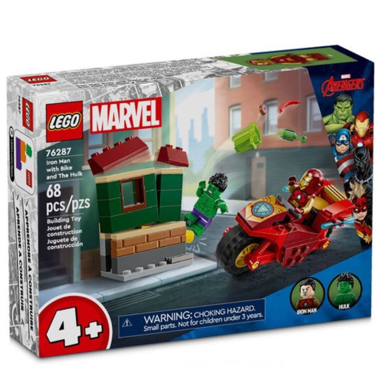 LEG76287---LEGO-Marvel---Homem-de-Ferro-com-Bicicleta-e-o-Hulk---68-Pecas---76287-1