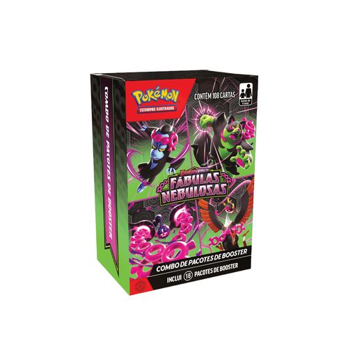 Combo de Pacotes Booster Pokémon - Fábulas Nebulosas - Escarlate e Violeta - Copag