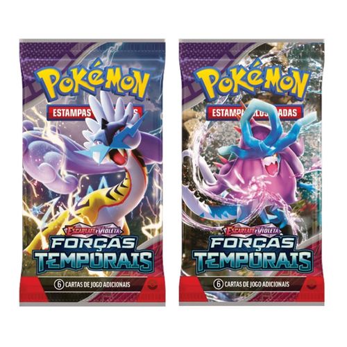 Jogo de Cartas Pokémon - Blister Quadruplo - Forças Temporais - Escarlate e Violeta - Sortido - Copag
