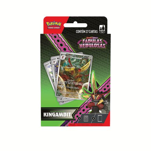 Jogo de Cartas Pokémon - Coleção Kingambit - Fábulas Nebulosas - Escarlate e Violeta - Copag