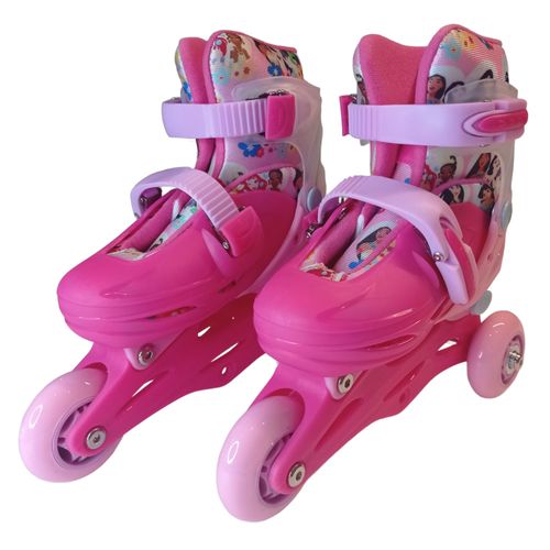 Patins 2 em 1 com Kit de Segurança - Princesas - Disney - 28 ao 31 - ST Import