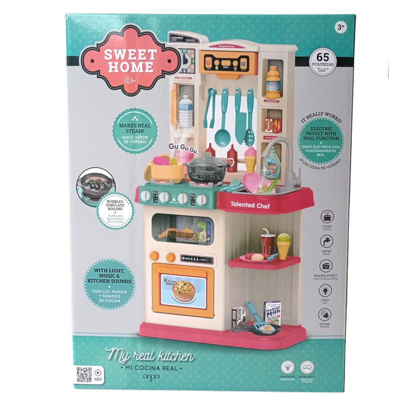 ORISL50043---Cozinha-Infantil-com-Luz-e-Som---Minha-Cozinha-Real---Sweet-Home---65-Pecas---ST-Import-2