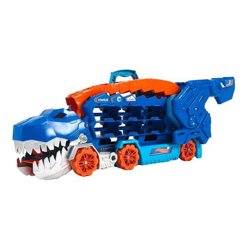 Porta Carrinhos com Pista Hot Wheels com Luz e Som - Transportador T-Rex Ultimate - Mattel