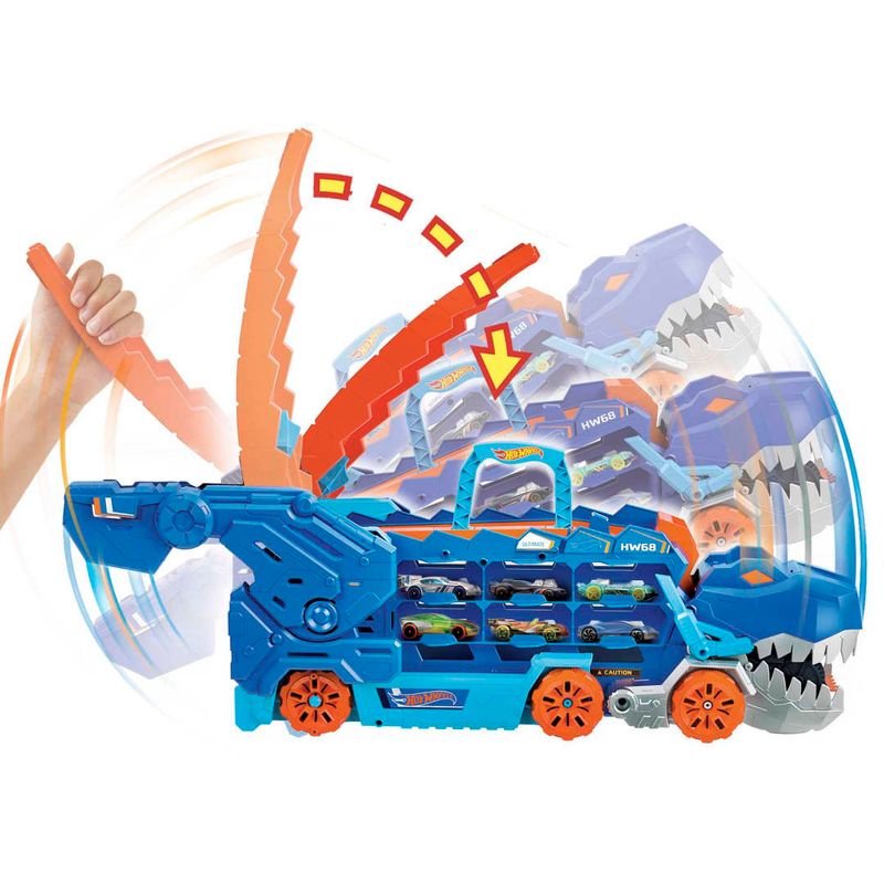 MATHNG50---Porta-Carrinhos-com-Pista-Hot-Wheels-com-Luz-e-Som---Transportador-T-Rex-Ultimate---Mattel-5