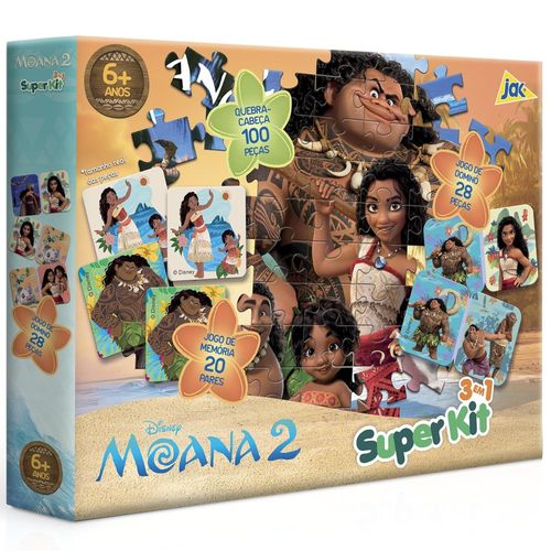 Super Kit 3 em 1 - Moana 2 - Disney - Toyster