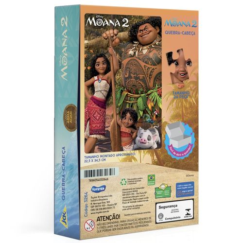 Quebra-Cabeça - Moana 2 - Disney - 100 Peças - Toyster