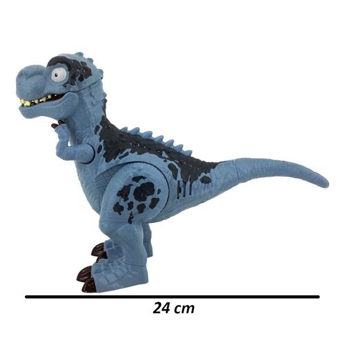 Dinossauro com Luz e Som - T-Rex Voraz - Azul - Dino State - 24 cm - ST Import