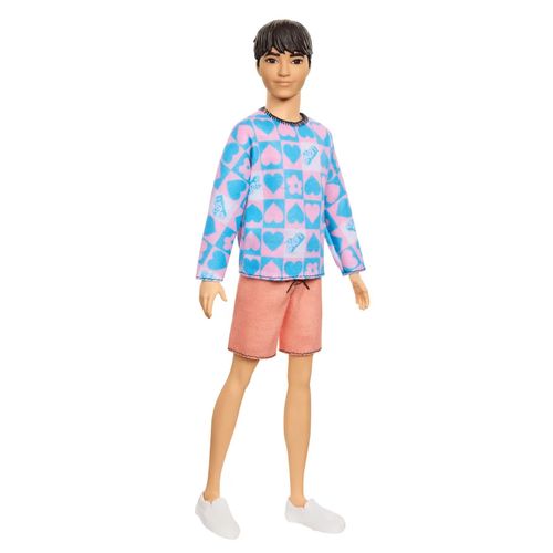 Boneco Ken Fashionistas - Camiseta com Corações - 219 - Barbie - Mattel