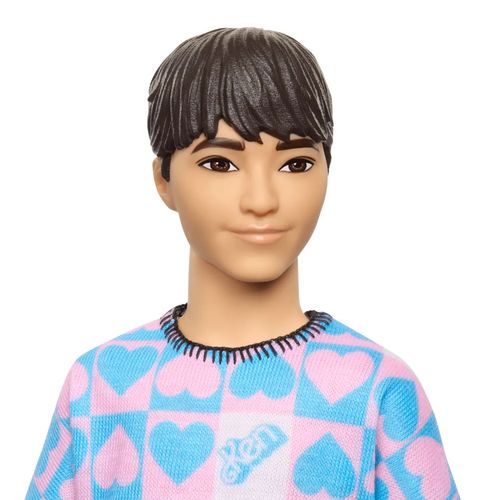 Boneco Ken Fashionistas - Camiseta com Corações - 219 - Barbie - Mattel