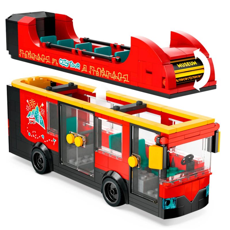 LEG60407 - LEGO City - Onibus turistico vermelho de dois andares - 384 Pecas - 60407 4.jpg