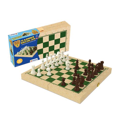 Jogo Tradicional Xadrez Escolar - Xalingo
