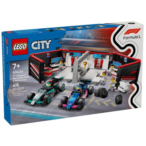 LEGO City - Garagem F1 e carros Mercedes-AMG e Alpine - 678 Peças - 60444