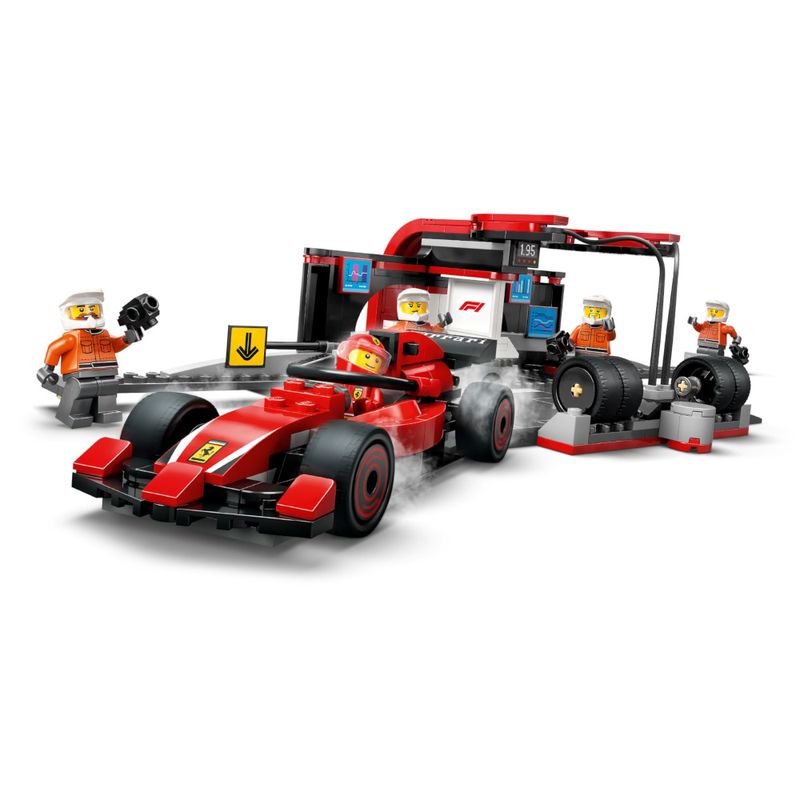 LEG60443 - LEGO City - Pit Stop e equipe da F1 com carro Ferrari - 322 Pecas - 60443 2.jpg