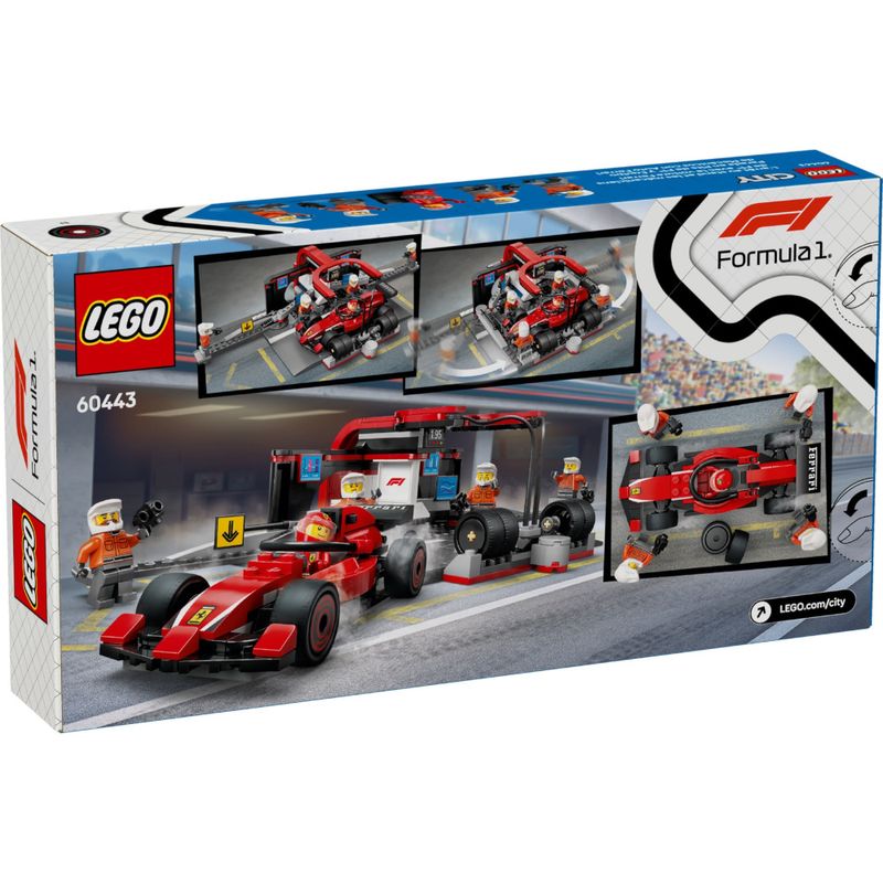 LEG60443 - LEGO City - Pit Stop e equipe da F1 com carro Ferrari - 322 Pecas - 60443 7.jpg