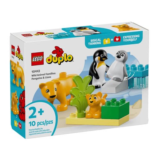 LEGO Duplo - Famílias de animais selvagens: pinguins e leões - 10 Peças - 10442