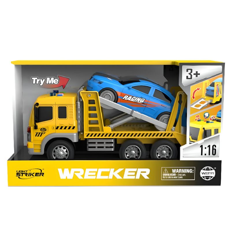 YES283822 - Caminhao Guincho com Friccao - Wrecker - Luz e Som - 26 cm - Yestoys 2.jpg