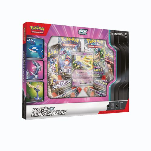 Box de Cartas Pokémon - Xerneas Ex - Lendas Azuis - Copag