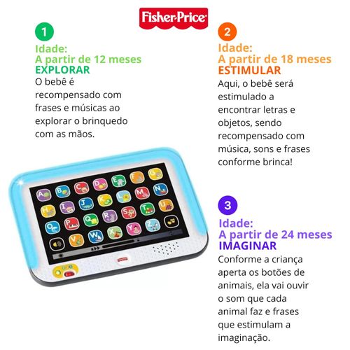 Tablet de Aprendizagem com Luz e Som - Cresce Comigo - Fisher-Price