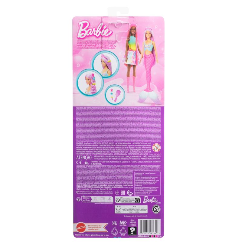 MATHRR00 - Boneca Barbie - Sereia Cabelo Rosa - Mattel 6.jpg