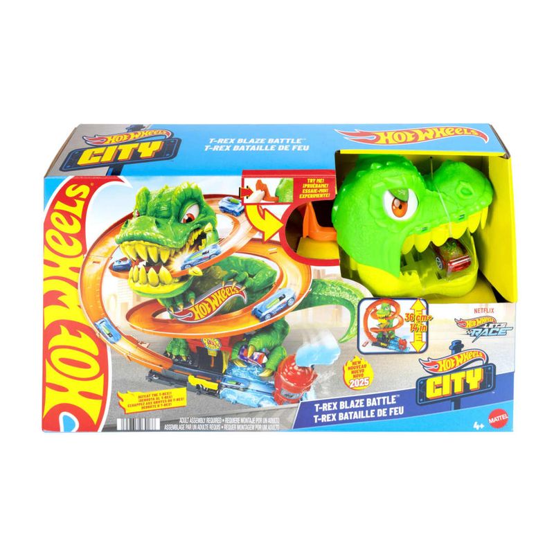 MATJBM73 - Pista Hot Wheels com Carrinho - T-Rex Blaze Battle - 36 cm - Mattel 2.jpg