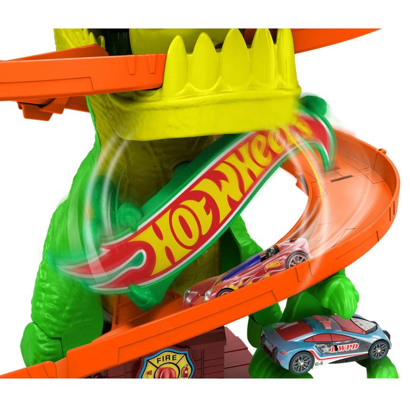 MATJBM73 - Pista Hot Wheels com Carrinho - T-Rex Blaze Battle - 36 cm - Mattel 4.jpg