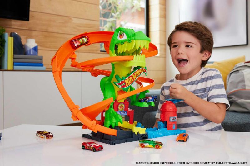 MATJBM73 - Pista Hot Wheels com Carrinho - T-Rex Blaze Battle - 36 cm - Mattel 6.jpg