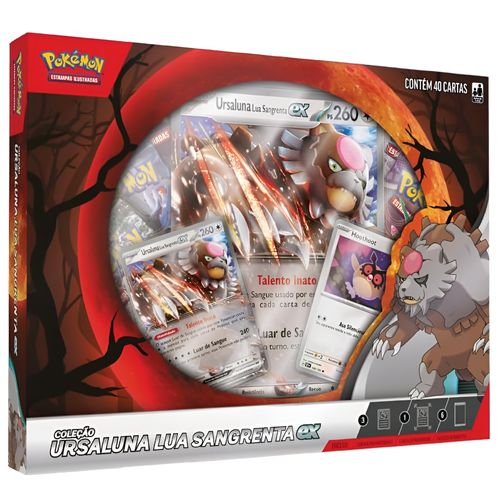 Jogo de Cartas Pokémon - Ursaluna Lua Sangrenta Ex - Copag
