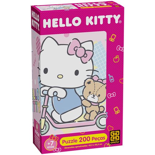 Quebra-Cabeças - Hello Kitty - 200 Peças - Grow
