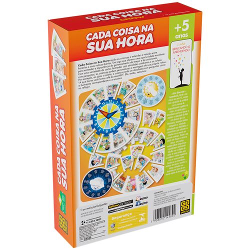 Jogo Educativo - Cada coisa na sua Hora - Grow