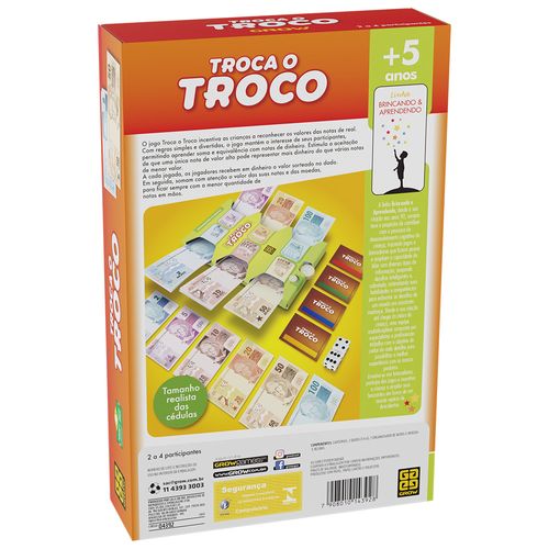 Jogo Educativo - Troca o Troco - Grow