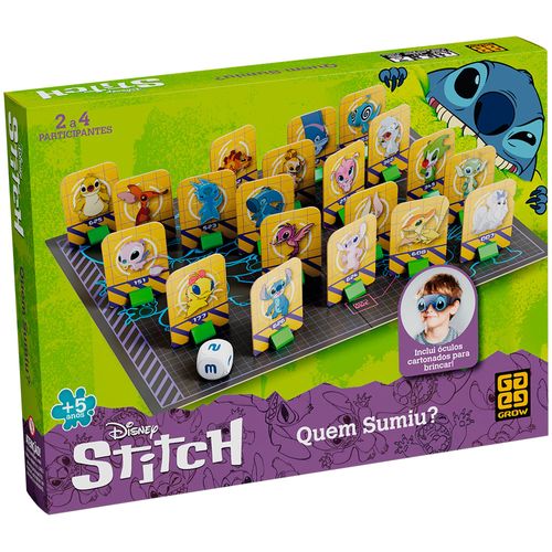 Jogo de Tabuleiro - Quem Sumiu? - Stitch - Grow