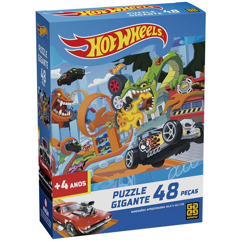 GRO04422 - Quebra-Cabecas Gigante - Hot Wheels - 48 Pecas - Grow 1.jpg