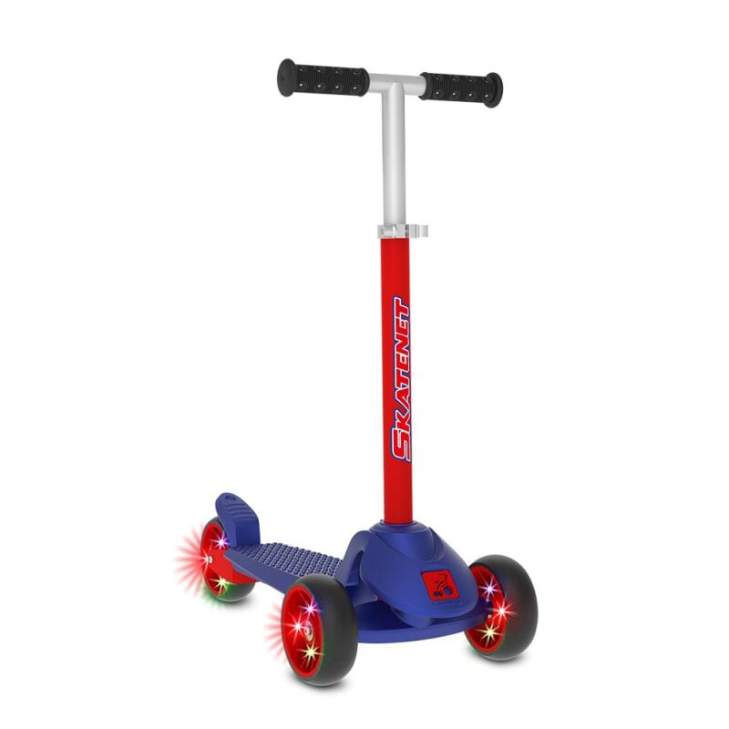 BAN1582 - Patinete Infantil 3 Rodas com Luzes - Skatenet Led Ajustavel - Azul - Bandeirante 1.jpg