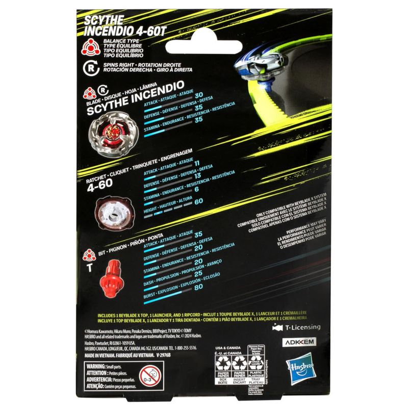 HASF9583 - Piao de Batalha - Scythe Incendio 4-60T - Beyblade X - Takara Tomy - Hasbro 5.jpg