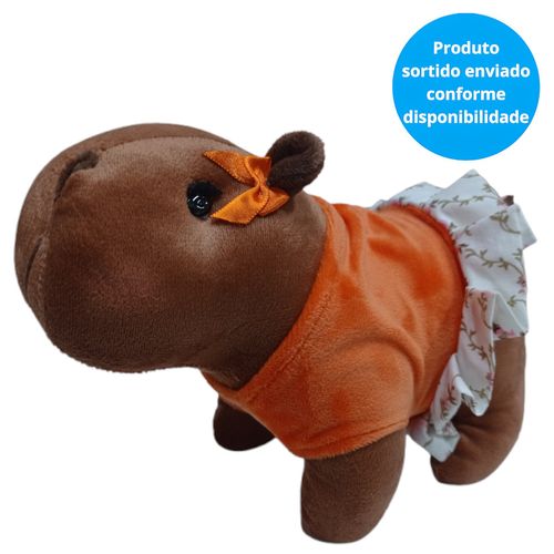 Pelúcia de Capivara - Capivara com Roupa - 23 cm - Sortido - Mury Baby