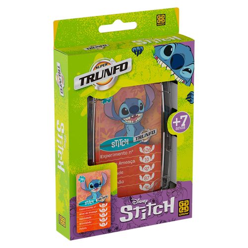 Jogo de Cartas - Super Trunfo - Stitch - Disney - Grow