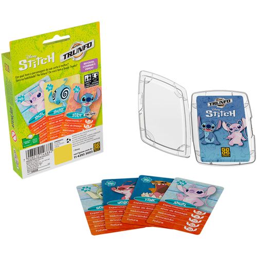 Jogo de Cartas - Super Trunfo - Stitch - Disney - Grow