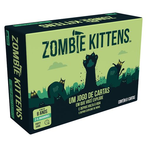 Jogo de Cartas - Exploding Kittens: Zombie Kittens - Galápagos
